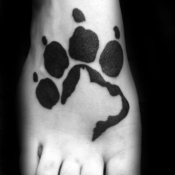 tatuaggio orma impronta cane 123