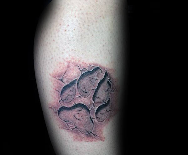 tatuaggio orma impronta cane 162