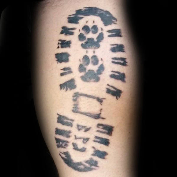 tatuaggio orma impronta cane 60