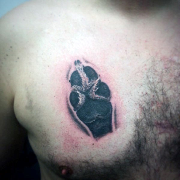 tatuaggio orma impronta cane 87
