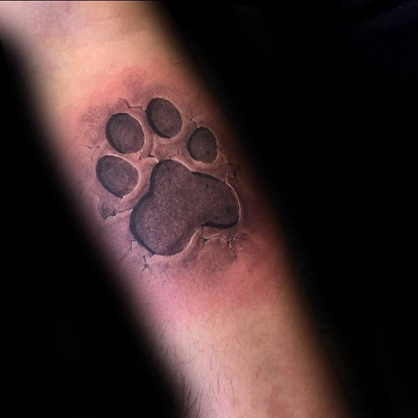 tatuaggio orma impronta cane 93