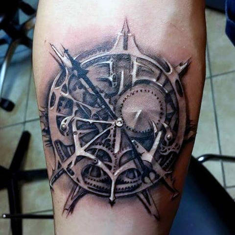 tatuaggio orologio 121