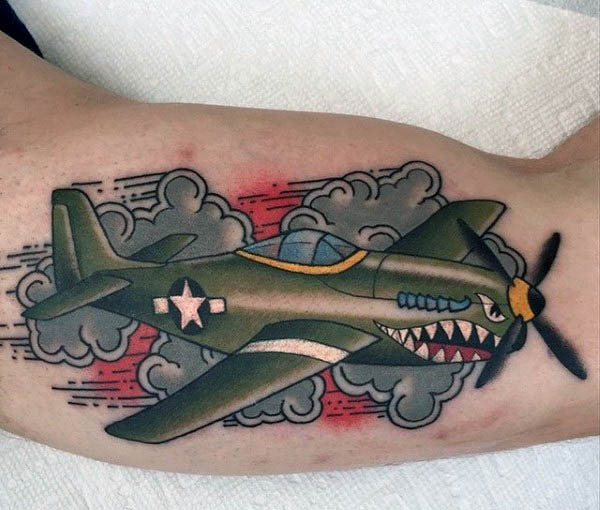 tatuaggio aereo 75
