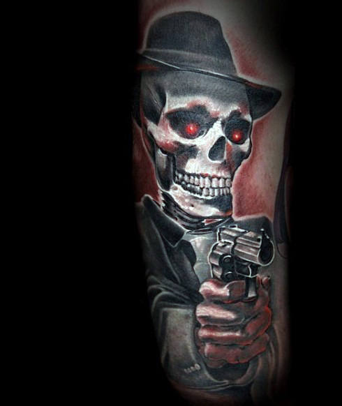 tatuaggio pistola 45