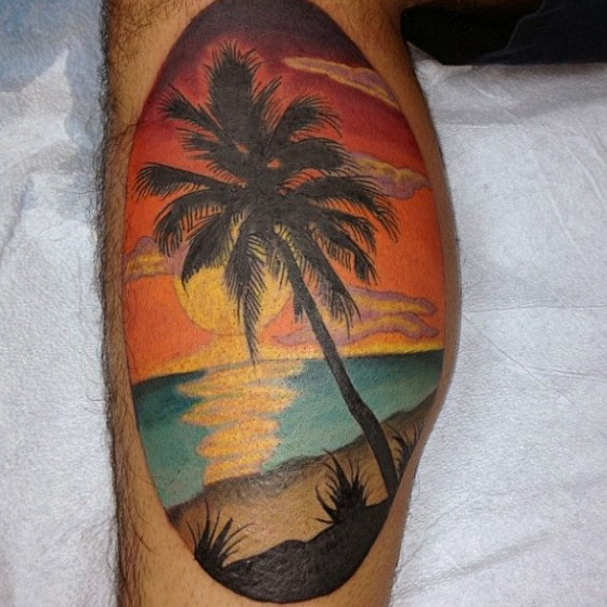 tatuaggio tramonto 108