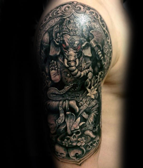 84 Tatuaggi con il Dio Ganesha (con significato)