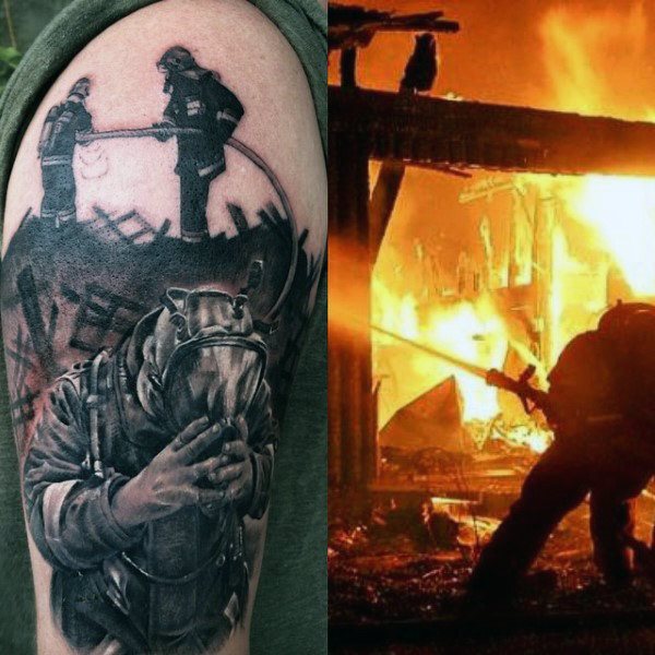 tatuaggio vigile del fuoco 55