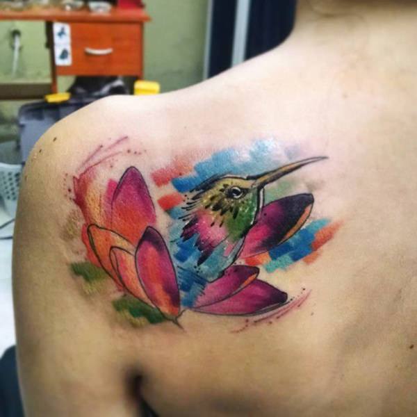 tatuaggio colibri 558