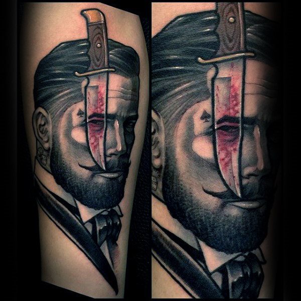 tatuaggio coltello 334