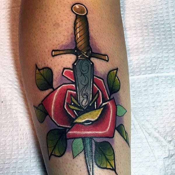 tatuaggio coltello 358