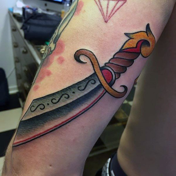 tatuaggio coltello 394