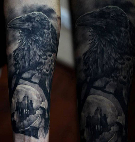 tatuaggio corvo 266