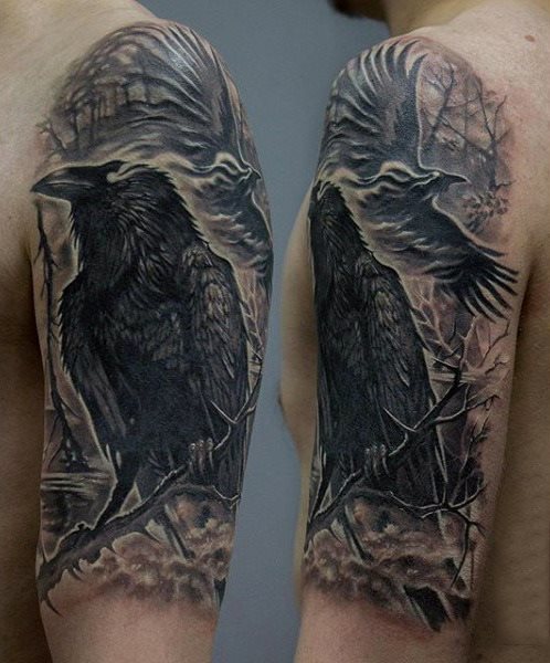 tatuaggio corvo 402