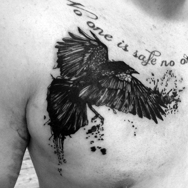 tatuaggio corvo 458
