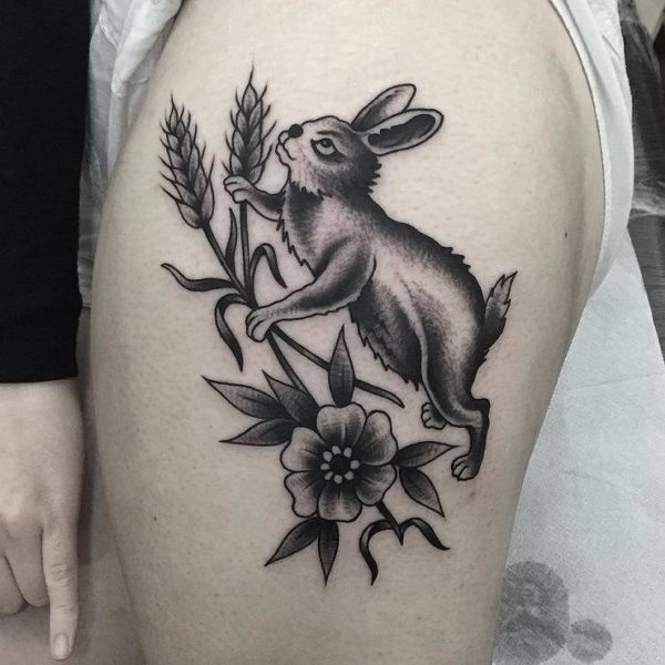 tatuaggio coniglio 221