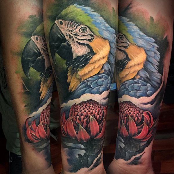 tatuaggio pappagallo 146