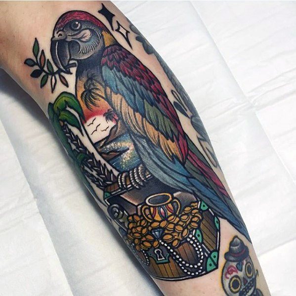 tatuaggio pappagallo 233