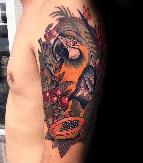 tatuaggio pappagallo 443