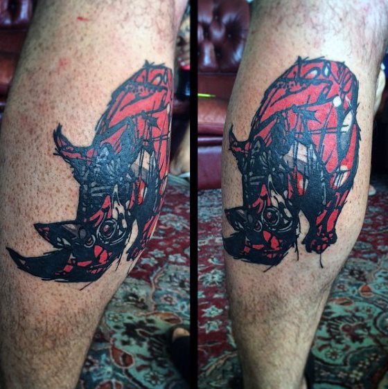 tatuaggio rinoceronte 110