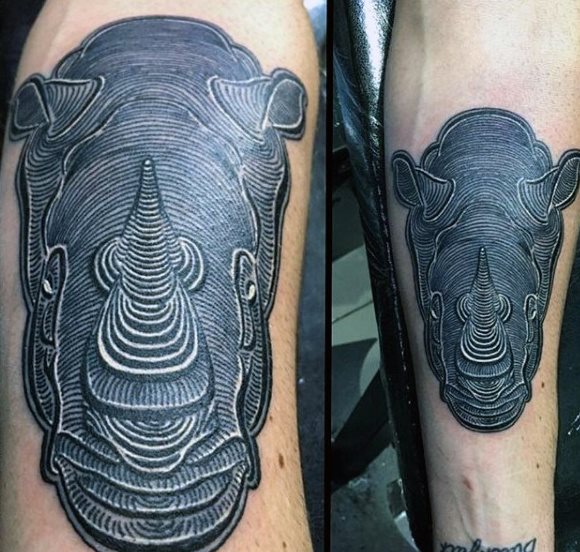 tatuaggio rinoceronte 125