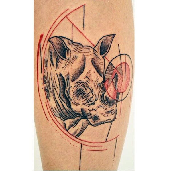 tatuaggio rinoceronte 14