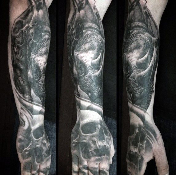 tatuaggio rinoceronte 146