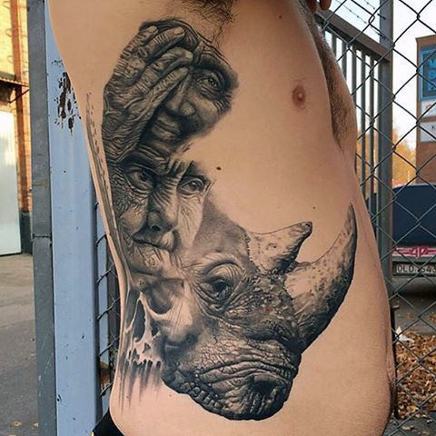 tatuaggio rinoceronte 206