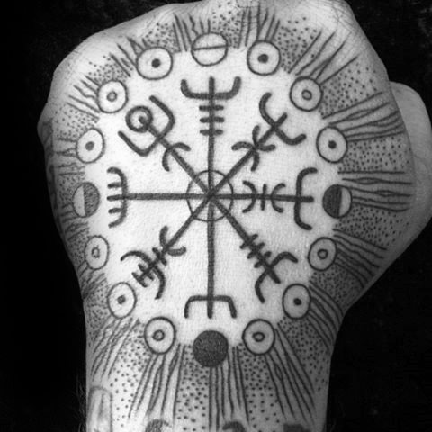 Adesivo Auto Vegvisir Bussola Vichinga 29x29 Cm - Tuning Sticker #0200