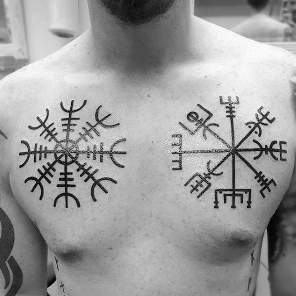 Collana Uomo Con Bussola Vichinga Vegvisir, Ciondolo Tondo In Acciaio Inox 316L, Finitura Nera, Regalo Mitologico