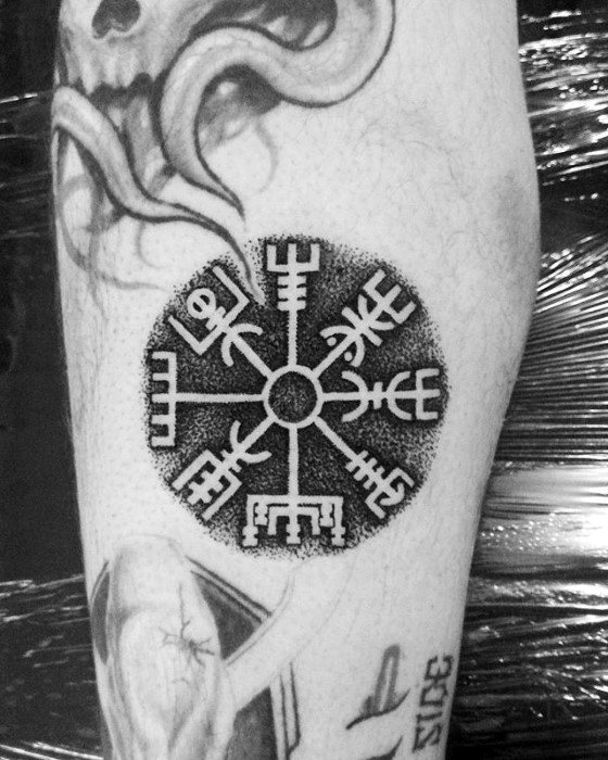 Adesivo Auto Vegvisir 29x29 Cm Bussola Vichinga - Sticker Per Tuning #0200