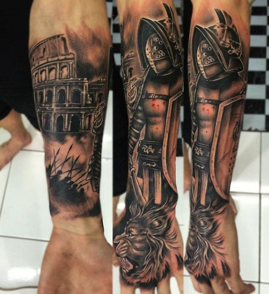tatuaggio gladiatore 112