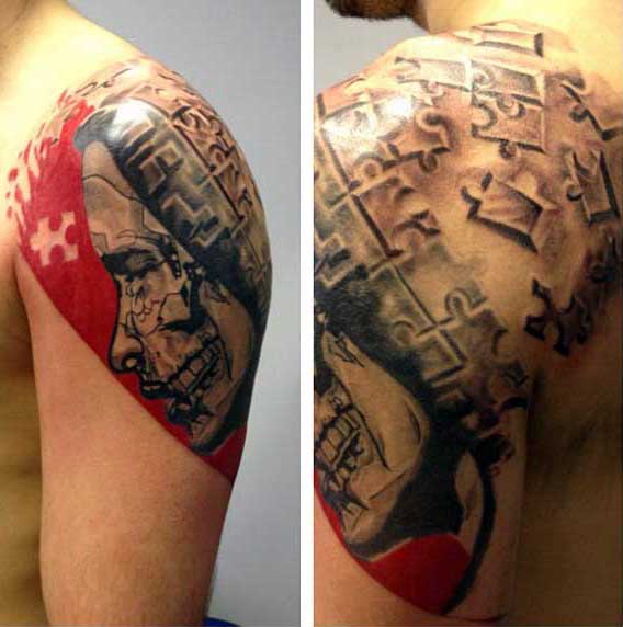 tatuaggio pezzi di puzzle 139