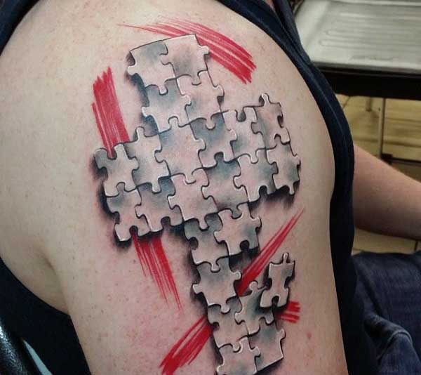 tatuaggio pezzi di puzzle 160