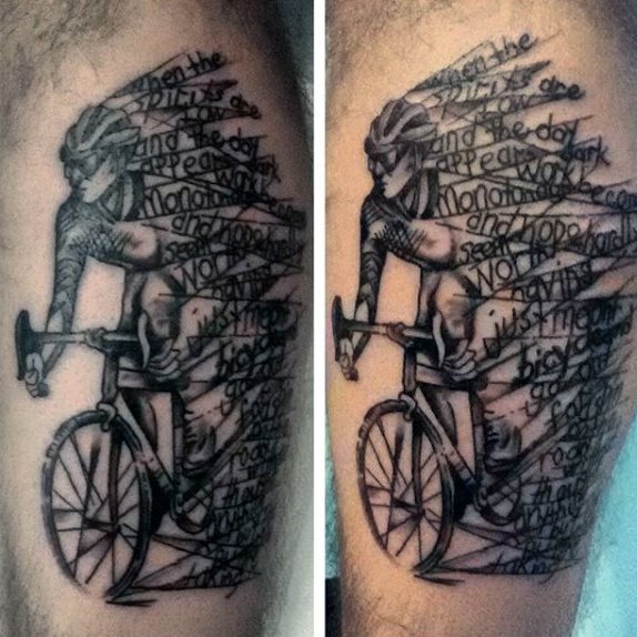 tatuaggio bicicletta ciclismo 181