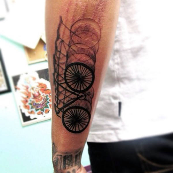 tatuaggio bicicletta ciclismo 190