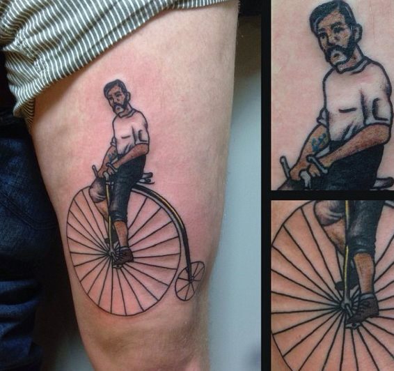 tatuaggio bicicletta ciclismo 85