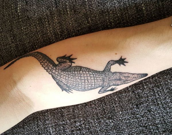 tatuaggio coccodriloo caimano 24