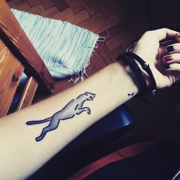 tatuaggio puma pantera 108