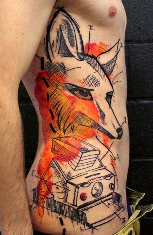 tatuaggio volpe 10