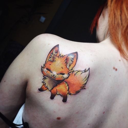 tatuaggio volpe 102