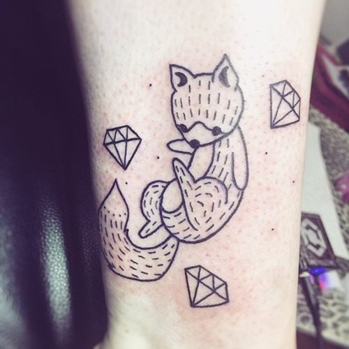 tatuaggio volpe 114