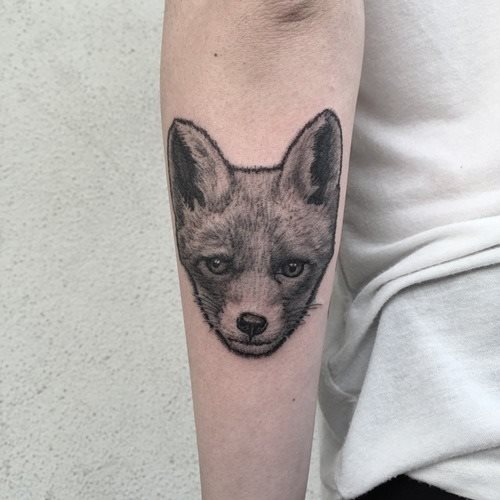 tatuaggio volpe 124