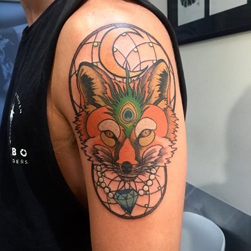 tatuaggio volpe 130