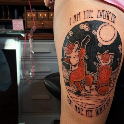 tatuaggio volpe 132