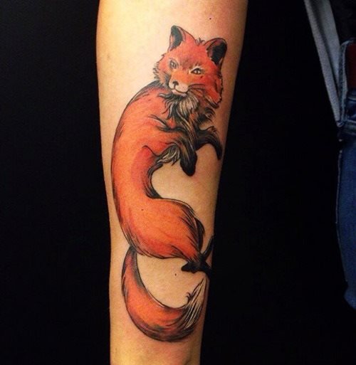 tatuaggio volpe 136