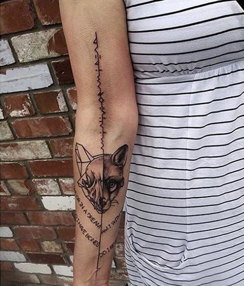 tatuaggio volpe 154