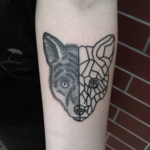 tatuaggio volpe 164