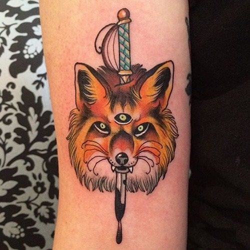 tatuaggio volpe 190