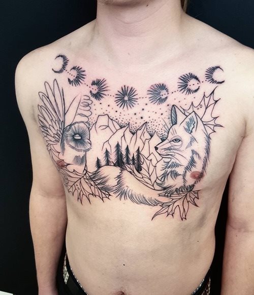 tatuaggio volpe 196