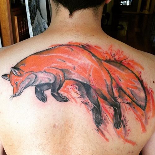 tatuaggio volpe 218